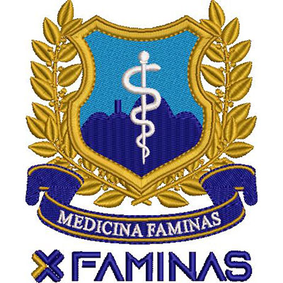 Matriz de matriz Matriz De Bordado Escudo Medicina Faminas 2
