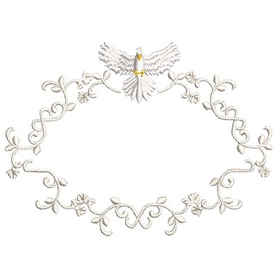 Matriz de matriz Matriz De Bordado Moldura Provençal Com Divino