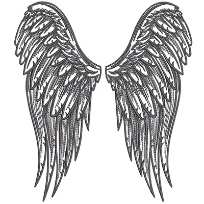 Matriz de matriz Matriz De Bordado Par De Asas De Anjo 1