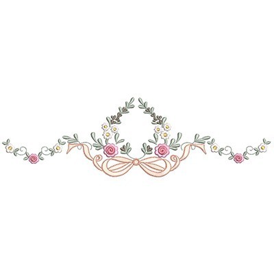 Matriz de matriz Matriz De Bordado Moldura Floral Com Laço 21