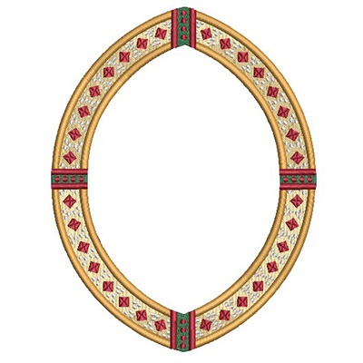 Matriz de matriz Matriz De Bordado Moldura Religiosa 14