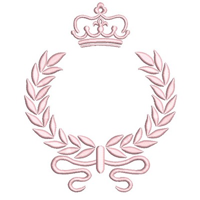 Matriz de matriz Matriz De Bordado Moldura Grande Louros Com Coroa