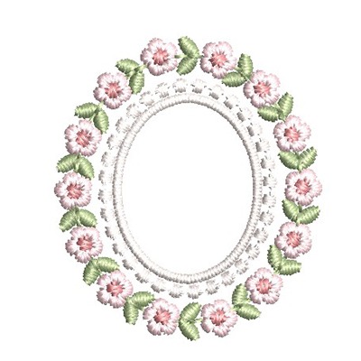 Matriz de matriz Matriz De Bordado Moldura Floral Cute 12