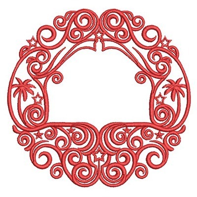Matriz de matriz Matriz De Bordado Moldura Natalina 2