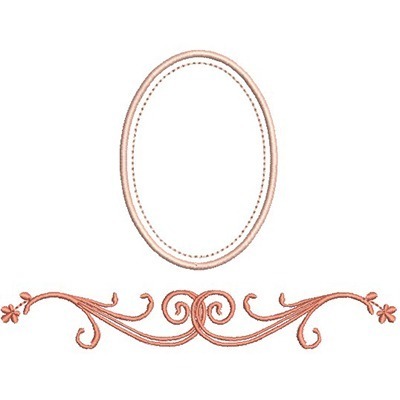 Matriz de matriz Matriz De Bordado Moldura Oval Simples