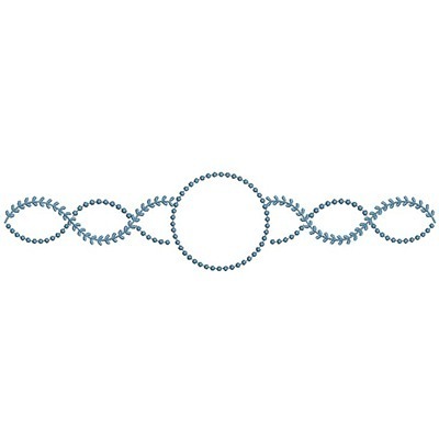 Matriz de matriz Matriz De Bordado Moldura Acácias Com Bolinhas 3