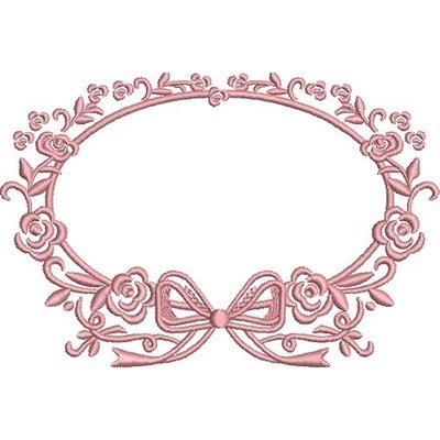 Matriz de matriz Matriz De Bordado Moldura Provençal Com Flores E Laço