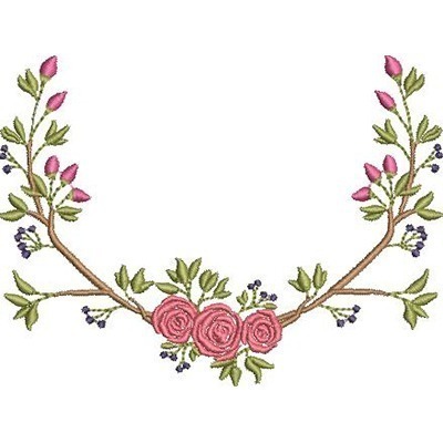 Matriz de matriz Matriz De Bordado Moldura Botões E Rosas