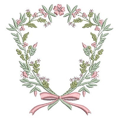 Matriz de matriz Matriz De Bordado Moldura Floral Com Laço 51