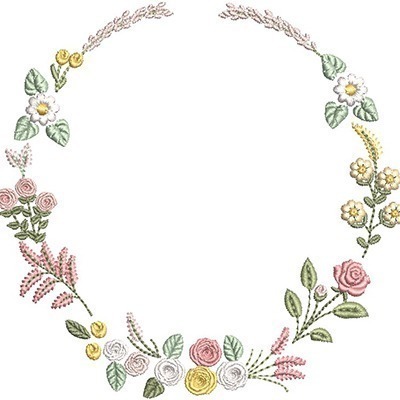 Matriz de matriz Matriz De Bordado Guirlanda Floral 3
