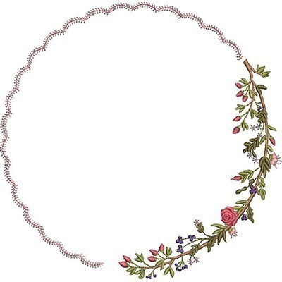 Matriz de matriz Matriz De Bordado Moldura Floral Grande