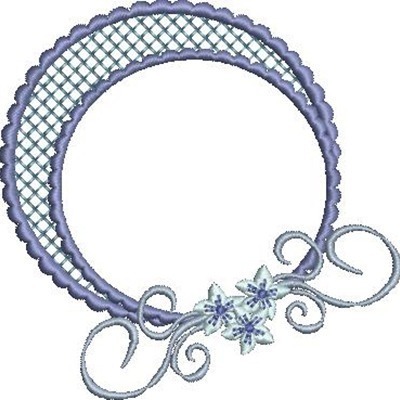 Matriz de matriz Matriz De Bordado Moldura Rendada Com Flores 2