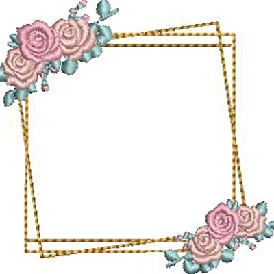 Matriz de matriz Matriz De Bordado Moldura Floral 71