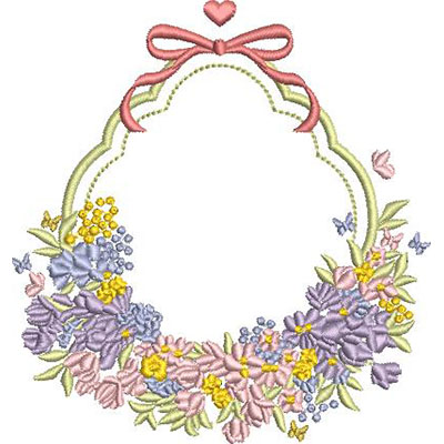 Matriz de matriz Matriz De Bordado Moldura Floral 75