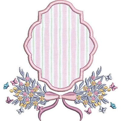 Matriz de matriz Matriz De Bordado Moldura Floral 76