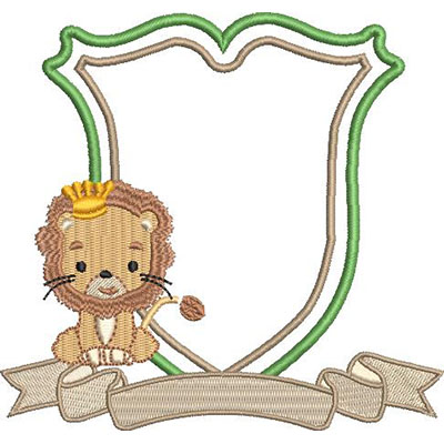 Matriz de matriz Matriz De Bordado Moldura Com Leão Bebê 2