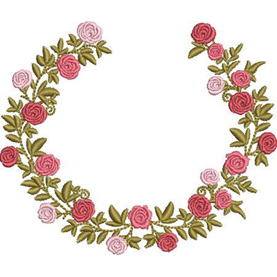 Matriz de matriz Matriz De Bordado Moldura De Rosas 1
