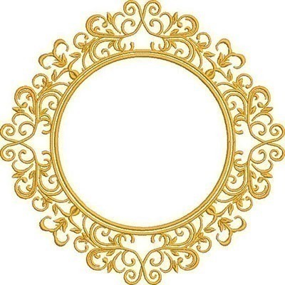 Matriz de matriz Matriz De Bordado Moldura Provençal Redonda 15 Cm
