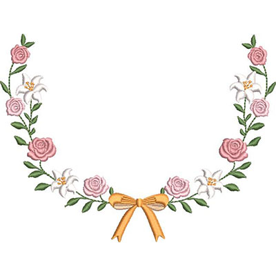 Matriz de matriz Matriz De Bordado Moldura Lírios E Rosas 17 Cm
