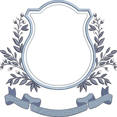 Matriz de matriz Matriz De Bordado Moldura 20 Cm Com Folhagens