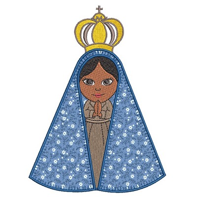 Matriz de matriz Matriz De Bordado Ns Aparecida Manto Aplicado