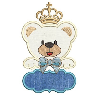 Matriz de matriz Matriz De Bordado Urso E Moldura Aplicada