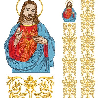 Matriz de matriz Matriz De Bordado Conjunto Para Galão Adamascado 40