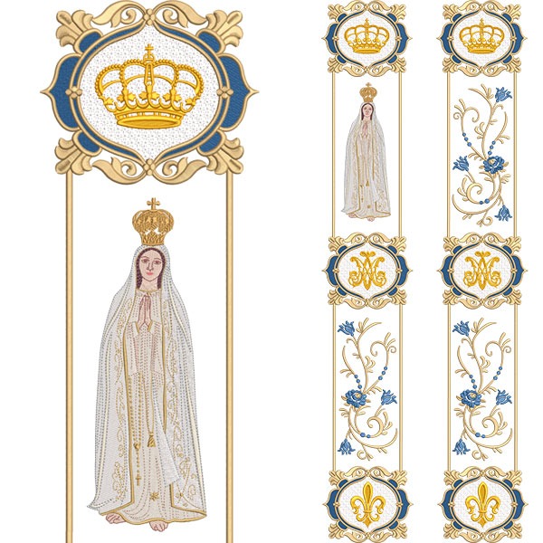 Matriz de matriz Matriz De Bordado Conjunto Nossa Senhora De Fátima Para Galão