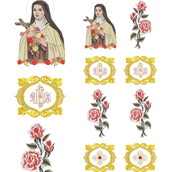 Matriz de matriz Matriz De Bordado Conjunto Para Galão Santa Terezinha 90 Cm