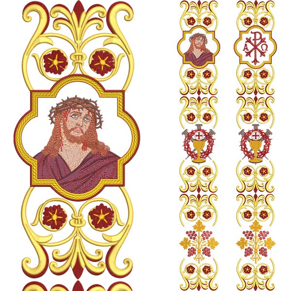 Matriz de matriz Matriz De Bordado Conjunto Para Galão Martírio De Jesus