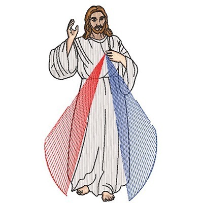 Matriz de matriz Matriz De Bordado Jesus Misericordioso 16 Cm