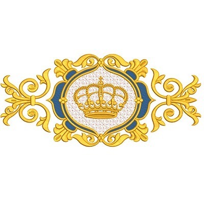 Matriz de matriz Matriz De Bordado Moldura Barroca Com Coroa 1