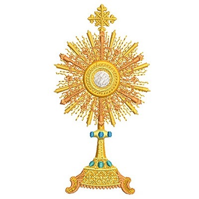 Matriz de matriz Matriz De Bordado Ostensório Santíssimo Sacramento 10 Cm