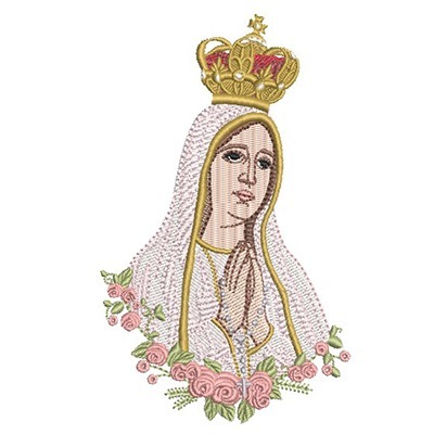 Matriz de matriz Matriz De Bordado Nossa Senhora De Fátima 14 Cm