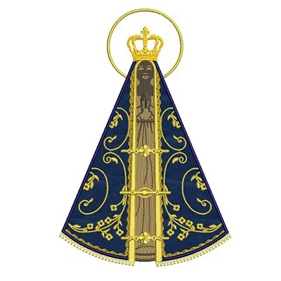 Matriz de matriz Matriz De Bordado Nossa Senhora Aparecida 30 Cm Aplicada