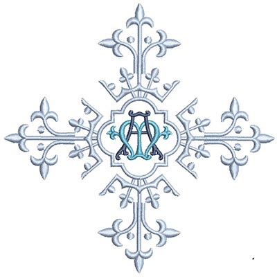 Matriz de matriz Matriz De Bordado Símbolo Mariano 16 Cm