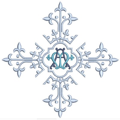 Matriz de matriz Matriz De Bordado Símbolo Mariano 18 Cm