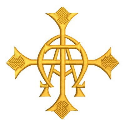 Matriz de matriz Matriz De Bordado Cruz Alpha E Omega