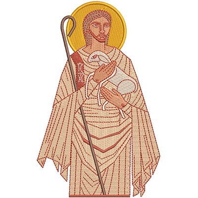 Matriz de matriz Matriz De Bordado Jesus Bom Pastor 16 Cm