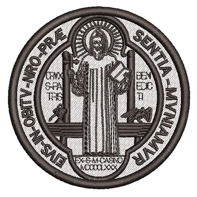 Matriz de matriz Matriz De Bordado Medalha São Bento Verso 9 Cm 6