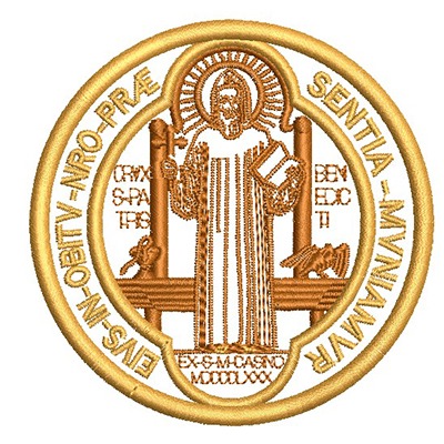Matriz de matriz Matriz De Bordado Medalha São Bento Verso 9 Cm 7