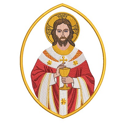 Matriz de matriz Matriz De Bordado Jesus Com Cálice