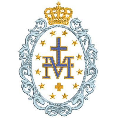 Matriz de matriz Matriz De Bordado Medalha Ns Das Graças 1