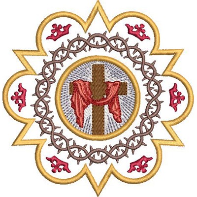 Matriz de matriz Matriz De Bordado Moldura De Páscoa Cruz De Penitencia