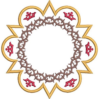 Matriz de matriz Matriz De Bordado Moldura Com Coroa De Espinhos 2