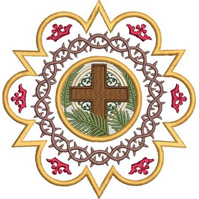 Matriz de matriz Matriz De Bordado Moldura De Páscoa Domingo De Ramos