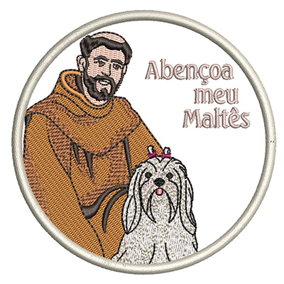 Matriz de matriz Matriz De Bordado São Francisco Abençoe Meu Maltês