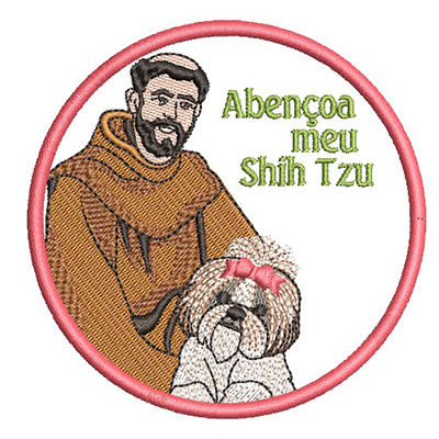 Matriz de matriz Matriz De Bordado São Francisco Abençoe Meu Shih Tzu