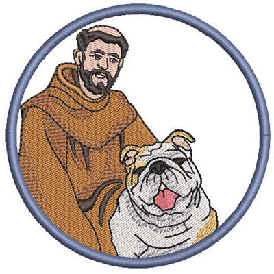 Matriz de matriz Matriz De Bordado São Francisco Abençoe Meu Bulldog 2
