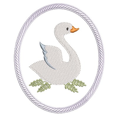 Matriz de matriz Matriz De Bordado Moldura Cisne 5